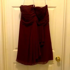 Strapless knee-length formal dress